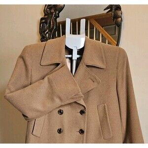 Vintage Fleurette Camel Hair Coat Womens Size 6 Union Made USA 70s 80s Brown